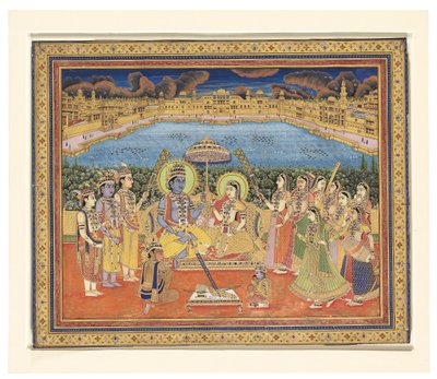 Obraz Ramy i Sity, Indie, Jaipur, ok. 1800 autorstwa Indian School