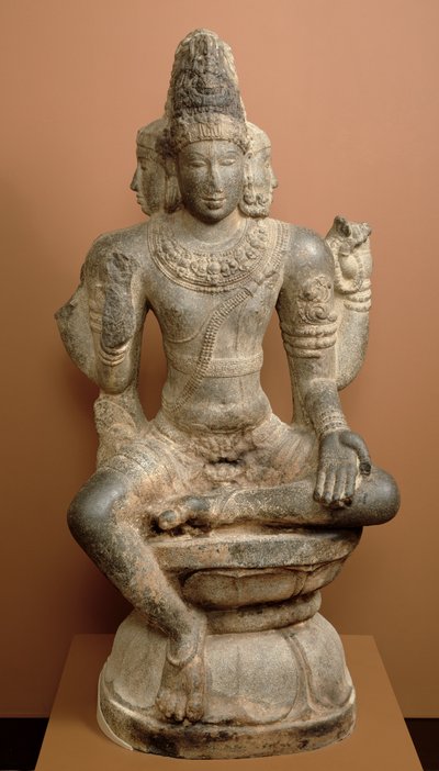 Brahma, dynastia Chola (granit ze śladami zaprawy i czerwonego pigmentu) autorstwa Indian School