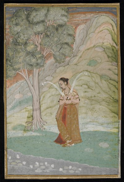 Gauri Ragini, folio rękopisu, koniec XVIII w. autorstwa Indian School