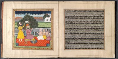 Guru Nanak, założyciel religii Sikhów, w sporze z hinduskimi świętymi autorstwa Indian School