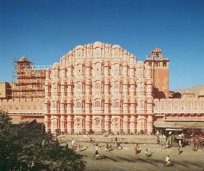 Hawa Mahal (Pałac Wiatrów) wybudowany w 1799 r. (patrz także 121219 i 208425) autorstwa Indian School