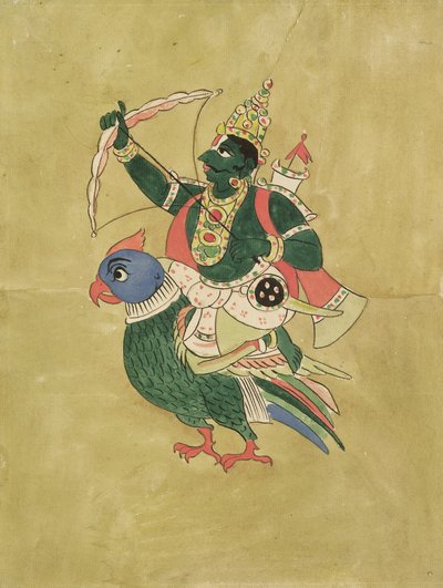Kama, Bóg Miłości, XVIII-XIX w. autorstwa Indian School