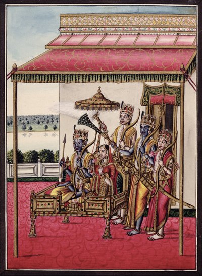 MSS EUR C 116/1 f.13v Rama, z hinduskiego eposu „Adhjatma Ramajana” autorstwa Indian School