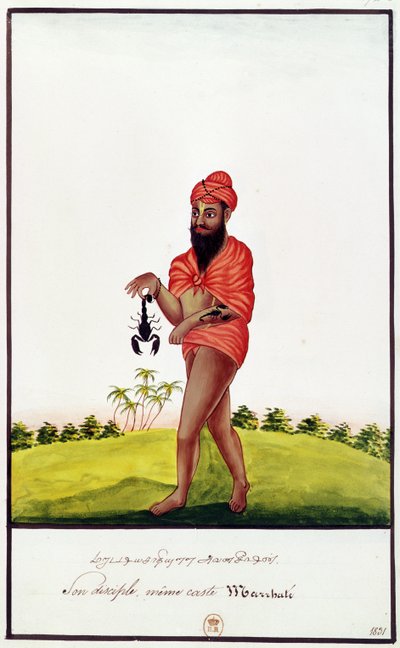 Pani Indien 743 Sprzedawca środków przeciw ukąszeniom skorpionów, 1831 autorstwa Indian School