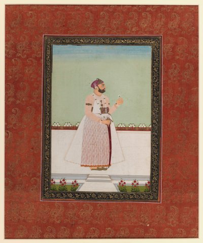 Munir al-Mulk Bahadur, 1875-1900 (nieprzezroczysta toaleta i złoto na papierze) autorstwa Indian School