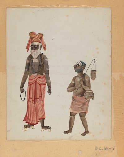 Jeden z zestawu dziewięciu zdjęć przedstawiających Indian w różnych zawodach (wc na papierze) autorstwa Indian School