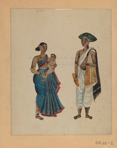 Jeden z zestawu dziewięciu zdjęć przedstawiających Indian w różnych zawodach (wc na papierze) autorstwa Indian School