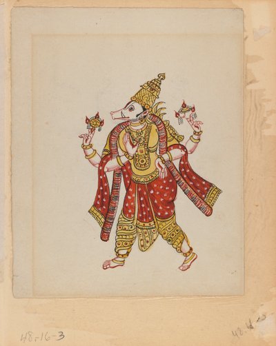 Jeden z zestawu dziewięciu zdjęć przedstawiających Indian w różnych zawodach (wc na papierze) autorstwa Indian School
