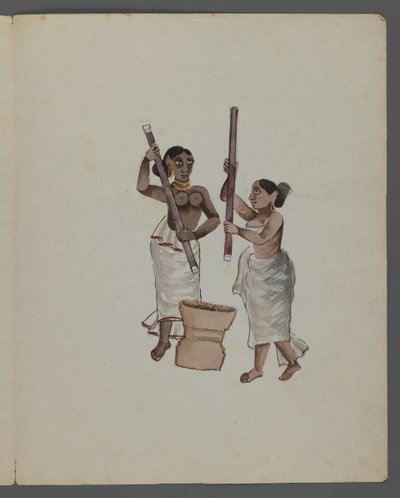 Jeden z zestawu dziewięciu zdjęć przedstawiających Indian w różnych zawodach (wc na papierze) autorstwa Indian School