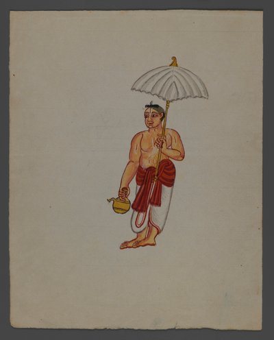 Jeden z zestawu dziewięciu zdjęć przedstawiających Indian w różnych zawodach (wc na papierze) autorstwa Indian School