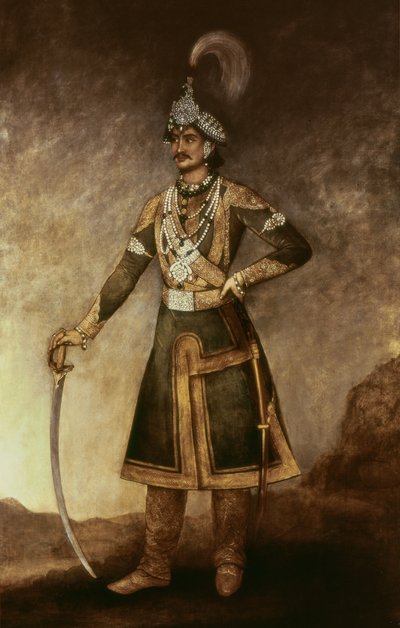 Portret Jung Bahadur Koowara Ranajee (1816-77) autorstwa Indian School
