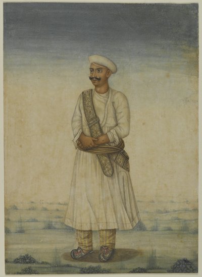 Portret mężczyzny (akwarela na papierze) autorstwa Indian School