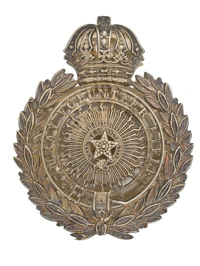 Płytka do pasa ładownic, Bombay Volunteer Rifles, 1877-1901 autorstwa Indian School