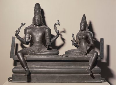 Shiva i Parvati, dynastia Chola, ok. 846 (brąz) autorstwa Indian School