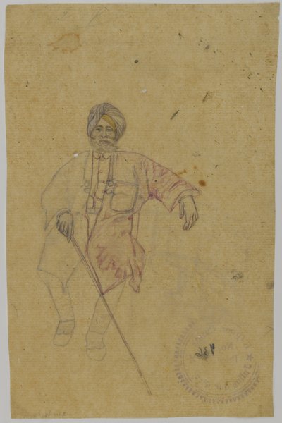 Szkic Maharadży (atrament na papierze) autorstwa Indian School
