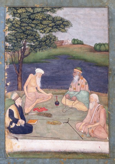 Sufi odwiedzają Pir, ok. 1650 autorstwa Indian School