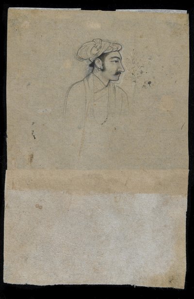 Sultan Khurram (Shah Jahan) (tusz na papierze) autorstwa Indian School