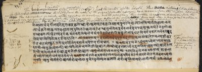 Tekst z „Brāhmasphuṭasiddhānta”, ok. 628 (tusz na papierze) autorstwa Indian School