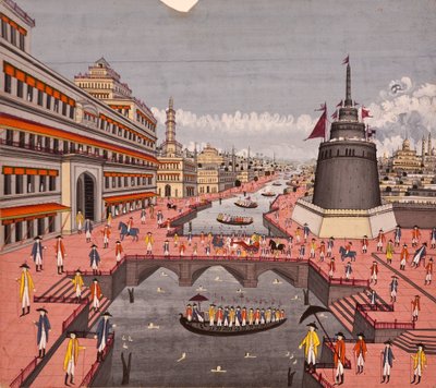 Ghat w Jaunpur, ok. 1780 (nieprzezroczysta toaleta na papierze) autorstwa Indian School