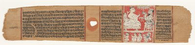 Vimalaprava rozmawia z Raji i Lakshmi, ok. 1300 (nieprzezroczysta toaleta na liściu palmowym) autorstwa Indian School