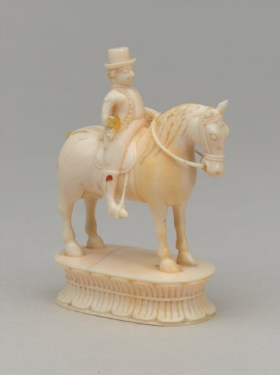 Biały rycerz, figura szachowa, Indie, 1820 ok autorstwa Indian School