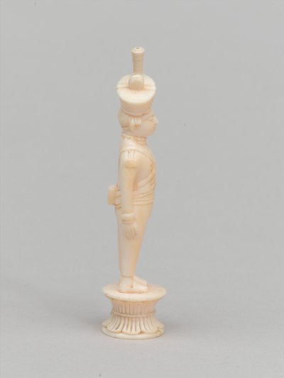 Biały pionek, figura szachowa, Indie, 1820 ok autorstwa Indian School