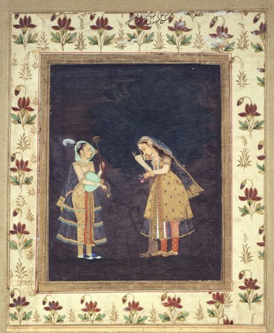 Kobieta słucha muzyki autorstwa Indian School