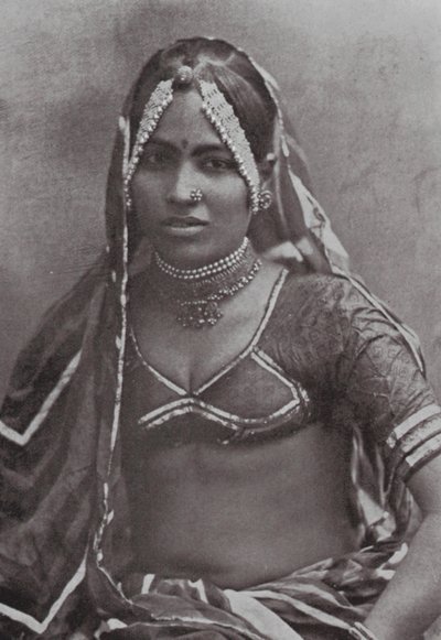 Bombaj / Mumbaj: Marwar Lady (zdjęcie czarno-białe) autorstwa Indian photographer