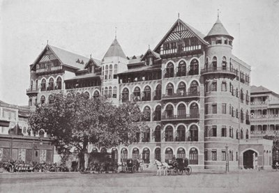 Bombaj: The Royal Bombay Yacht Club Residential Chambers (zdjęcie czarno-białe) autorstwa Indian photographer