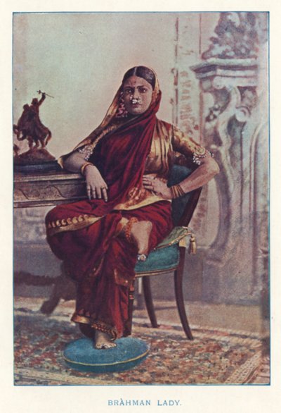 Indianie: Brahman Lady (kolorowe zdjęcie) autorstwa Indian photographer
