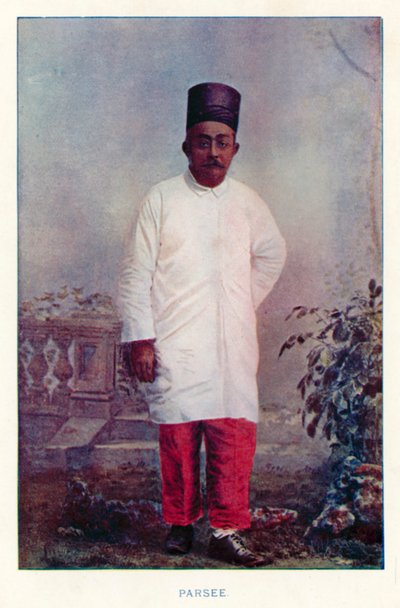 Indianie: Parsee (kolorowe zdjęcie) autorstwa Indian photographer