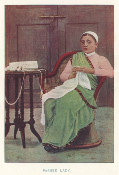 Indianie: Parsee Lady (kolorowe zdjęcie) autorstwa Indian photographer