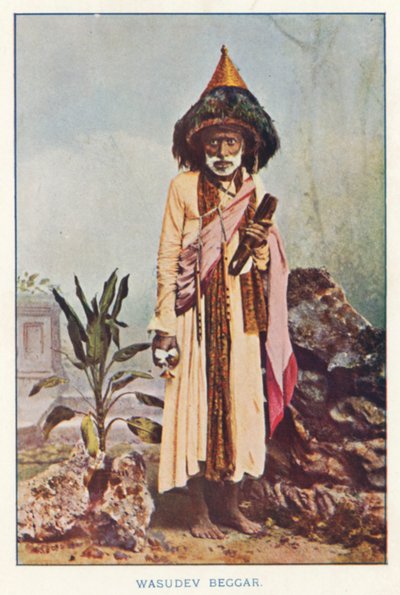 Indianie: Wasudev Beggar (kolorowe zdjęcie) autorstwa Indian photographer