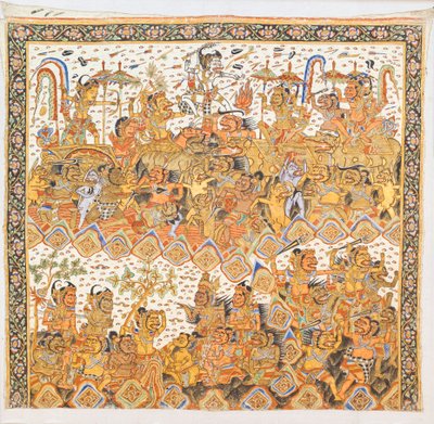 Ramayana (balijski kolor na płótnie) autorstwa Indonesian Indonesian