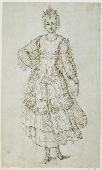 A Daughter of the Morn, c.1611 (pióro i atrament na papierze) autorstwa Inigo Jones
