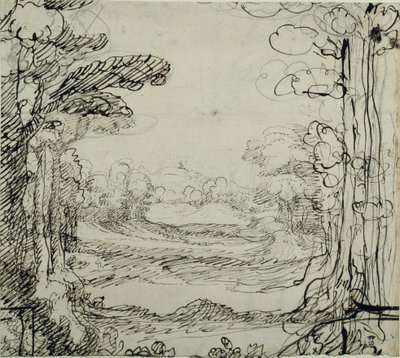 Las (pióro i atrament na papierze) autorstwa Inigo Jones