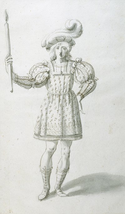Pochodnia (pióro i atrament na papierze) autorstwa Inigo Jones