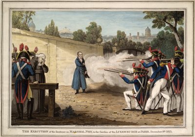 Egzekucja marszałka Michela Neya w pobliżu Ogrodu Luksemburskiego w dniu 7 grudnia 1815 r. 1816 r. autorstwa Innocent Louis Goubaud