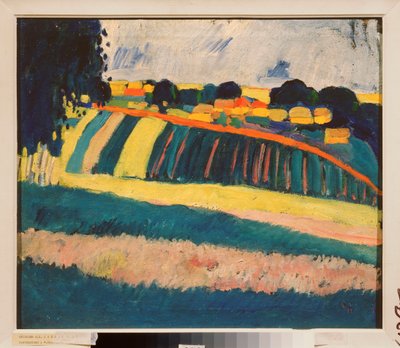 Pejzaż z drogą (Pejzaż z drogą) - Obraz Iosiph Solomonovich Shkolnik (1883-1926), olej na płótnie, ok. 1910 - Sztuka rosyjska, XX wiek, awangarda - Państwowe Muzeum Sztuki Radishchev, Saratów (Rosja) autorstwa Iosiph Solomonovich Shkolnik
