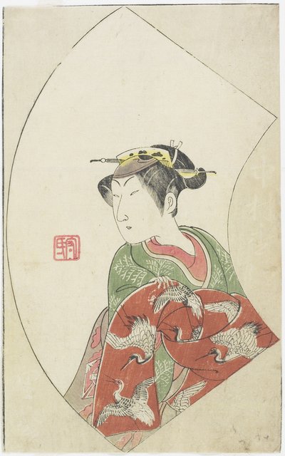 Tee c i r Nakamuta Matsue s Riko_, 1770 autorstwa Ippitsusai Bunchō