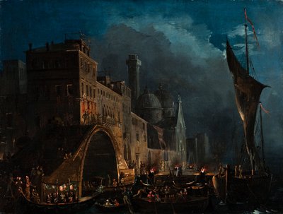 Wenecki wieczór galowy, 1825-1835. autorstwa Ippolito Caffi