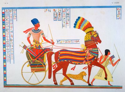 Staroegipski fresk, XIX w. autorstwa Ippolito Rosellini