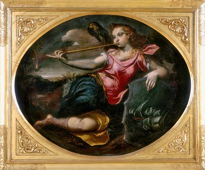 Sława, dzieło Ippolito Scarselli, znanego również jako lo Scarsellino, zachowane w Galerii Estense w Modenie autorstwa Ippolito Scarsella