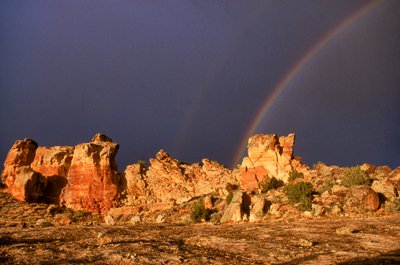 Starożytne stanowisko Anasazi, Castle Rock, Kolorado autorstwa Ira Block