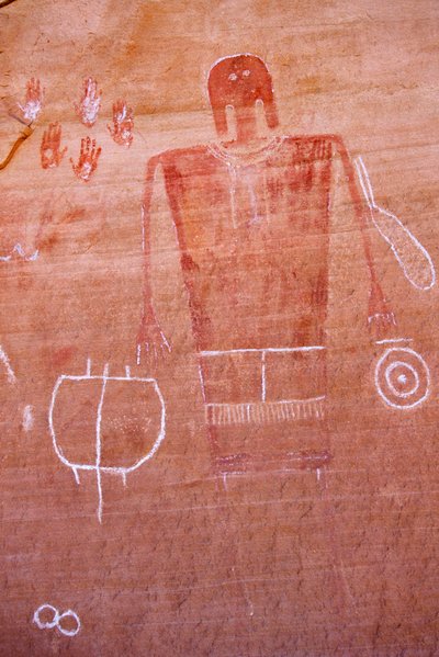 Sztuka naskalna Anasazi i innych wczesnych mieszkańców Czterech Kor... autorstwa Ira Block