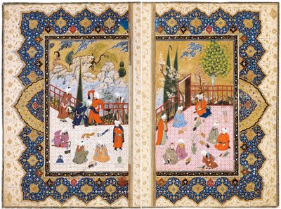 Spotkanie uczonych ludzi na tarasie autorstwa Iranian Master