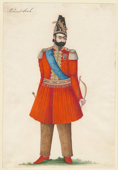 Mohammad Shah Qajar 1808-1848, król Persji, 1835 autorstwa Iranian Master