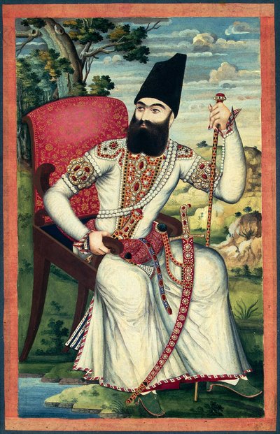 Portret księcia Abbasa Mirzy, ok. 1820 autorstwa Iranian Master