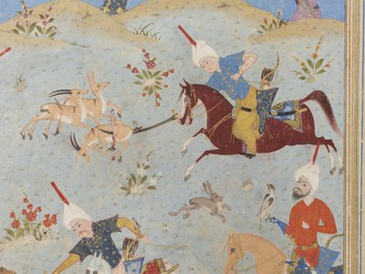 Folio z Khamsa autorstwa Iranian School