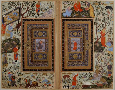 Podwójna strona. Iran, Isfahan, początek XVII wieku.. autorstwa Iranian master.